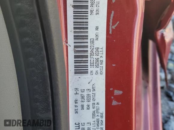 ✅ 2010 Dodge Avenger Express • VIN: 1B3CC1FB5AN231663 • Лот: 41364695. Опубликован ранее на Copart с пробегом 169 722 миль. Бесплатный доступ к архиву аукционных продаж из США и подробный отчёт об истории автомобиля на DreamBid. Изображение 14.