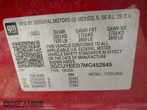 ✅ 2021 Chevrolet Silverado 1500 RST • VIN: 3GCUYEED7MG452645 • Lot: 42738066. Wystawiony na IAAI z przebiegiem 125 183 mil. Bezpłatny archiwum sprzedaży aukcyjnych z USA i szczegółowy raport historii pojazdu na DreamBid. Zdjęcie 9.