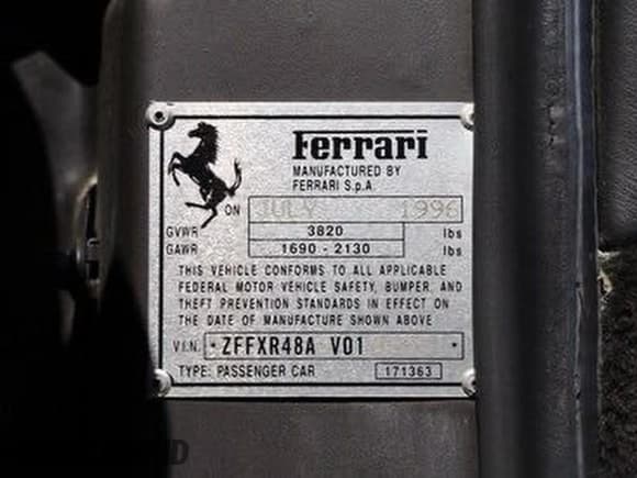 ✅ 1997 Ferrari F355 • VIN: ZFFXR48A6V0106521 • Лот: 92210005. Опубликован ранее на Copart с пробегом 40 802 миль. Бесплатный доступ к архиву аукционных продаж из США и подробный отчёт об истории автомобиля на DreamBid. Изображение 12.