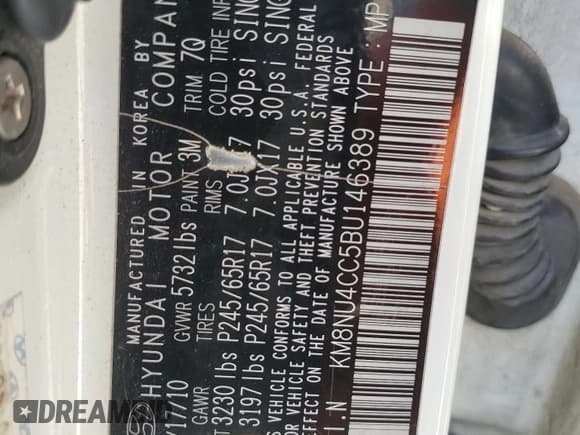 ✅ 2011 Hyundai Veracruz Limited • VIN: KM8NU4CC5BU146389 • Lot: 80647575. Listed on Copart with 237,705 mi. Free auction sales archive from the USA and detailed vehicle history report at DreamBid. Image 14.