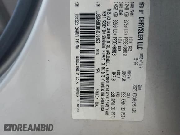 ✅ 2008 Jeep Liberty Limited • VIN: 1J8GN58K88W130063 • Lot: 92217625. Listed on Copart with 238,402 mi. Free auction sales archive from the USA and detailed vehicle history report at DreamBid. Image 12.