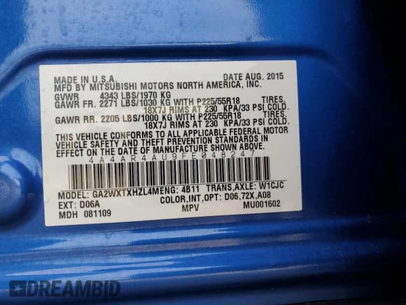 ✅ 2015 Mitsubishi Outlander SE • VIN: 4A4AR4AU9FE048247 • Lot: 82328485. Wystawiony na Copart z przebiegiem 135 276 mil. Bezpłatny archiwum sprzedaży aukcyjnych z USA i szczegółowy raport historii pojazdu na DreamBid. Zdjęcie 13.