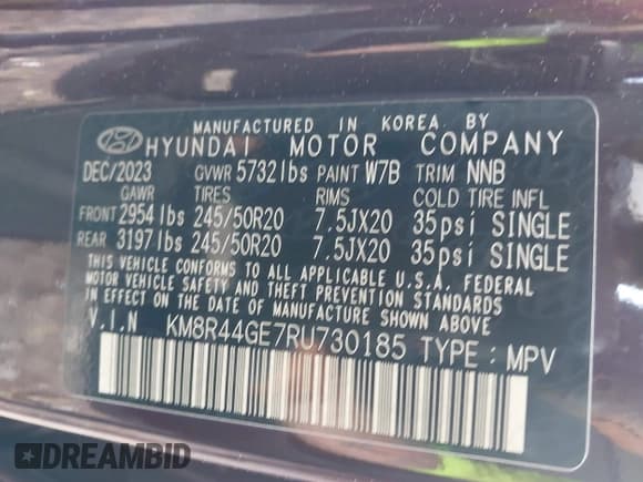 ✅ 2024 Hyundai Palisade SEL • VIN: KM8R44GE7RU730185 • Лот: 40734288. Опубликован ранее на IAAI с пробегом 12 216 миль. Бесплатный доступ к архиву аукционных продаж из США и подробный отчёт об истории автомобиля на DreamBid. Изображение 9.