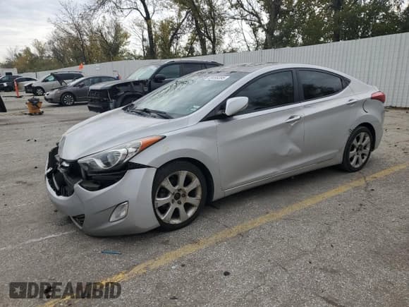✅ 2013 Hyundai Elantra GLS • VIN: KMHDH4AE9DU578717 • Lot: 89699395. Listed on Copart with 258,108 mi. Free auction sales archive from the USA and detailed vehicle history report at DreamBid. Image 1.