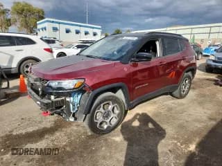 ✅ 2022 Jeep Compass Trailhawk • VIN: 3C4NJDDB1NT231344 • Лот: 82377055. Опубликован ранее на Copart с пробегом 35 200 миль. Бесплатный доступ к архиву аукционных продаж из США и подробный отчёт об истории автомобиля на DreamBid. Изображение 1.