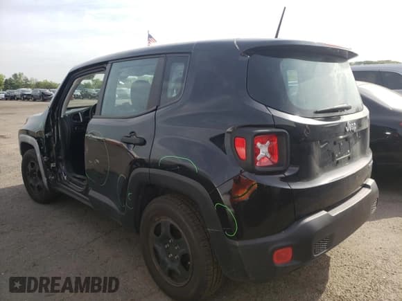 ✅ 2017 Jeep Renegade Sport • VIN: ZACCJAAB7HPE78941 • Лот: 56393015. Опубликован ранее на Copart с пробегом 99 538 миль. Бесплатный доступ к архиву аукционных продаж из США и подробный отчёт об истории автомобиля на DreamBid. Изображение 2.