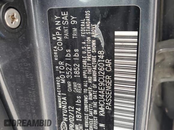 ✅ 2012 Hyundai Accent GLS • VIN: KMHCU4AE9CU260148 • Лот: 86096315. Опубликован ранее на Copart с пробегом 153 047 миль. Бесплатный доступ к архиву аукционных продаж из США и подробный отчёт об истории автомобиля на DreamBid. Изображение 13.