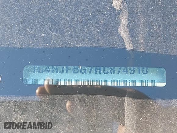 ✅ 2017 Jeep Grand Cherokee Limited • VIN: 1C4RJFBG7HC874910 • Lot: 43508508. Listed on IAAI with 135,430 mi. Free auction sales archive from the USA and detailed vehicle history report at DreamBid. Image 18.