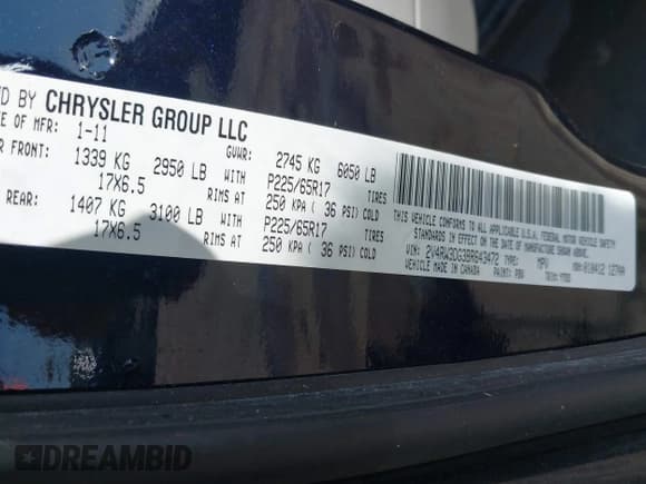 ✅ 2011 Volkswagen Routan SE • VIN: 2V4RW3DG3BR643472 • Lot: 43255437. Wystawiony na IAAI z przebiegiem 285 668 mil. Bezpłatny archiwum sprzedaży aukcyjnych z USA i szczegółowy raport historii pojazdu na DreamBid. Zdjęcie 9.