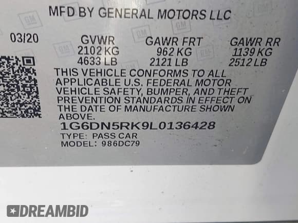 ✅ 2020 Cadillac CT5 Premium Luxury • VIN: 1G6DN5RK9L0136428 • Лот: 43487236. Опубликован ранее на IAAI с пробегом 13 545 миль. Бесплатный доступ к архиву аукционных продаж из США и подробный отчёт об истории автомобиля на DreamBid. Изображение 9.