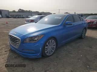 2015 Hyundai Genesis 5.0L z VIN KMHGN4JF1FU059727, wystawiony jako Copart lot #70619204 z przebiegiem 129 881 mil mil oraz Czysty tytuł • Clean title. Historia ofert i sprzedaży dostępna na DreamBid. Obrazek 1.