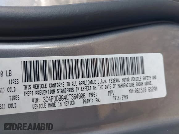 ✅ 2012 Dodge Journey SXT • VIN: 3C4PDDBG4CT364806 • Lot: 43687547. Wystawiony na IAAI z przebiegiem 173 744 mil. Bezpłatny archiwum sprzedaży aukcyjnych z USA i szczegółowy raport historii pojazdu na DreamBid. Zdjęcie 9.