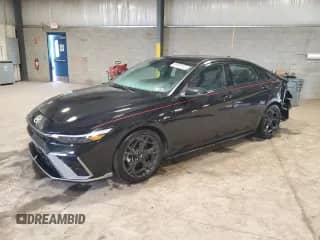 2024 Hyundai Elantra N Line with VIN KMHLR4DF4RU736918, listed as a Copart auction lot 68300145 with 20,915 mi miles and Salvage title. Bid and sale history available at DreamBid. Image 1.