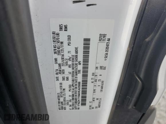 ✅ 2017 Ford Transit XL • VIN: 1FMZK1YM4HKA05888 • Lot: 78957974. Wystawiony na Copart z przebiegiem 158 768 mil. Bezpłatny archiwum sprzedaży aukcyjnych z USA i szczegółowy raport historii pojazdu na DreamBid. Zdjęcie 13.