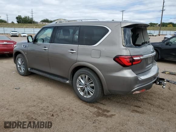 ✅ 2019 Infiniti QX80 Luxe • VIN: JN8AZ2NE9K9228656 • Lot: 82256195. Listed on Copart with 143,295 mi. Free auction sales archive from the USA and detailed vehicle history report at DreamBid. Image 2.