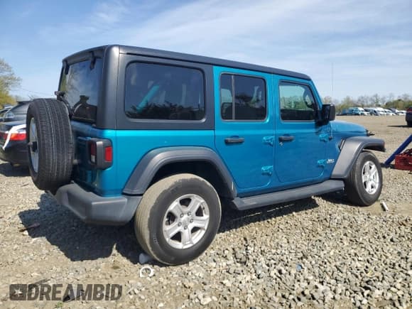 ✅ 2020 Jeep Wrangler Unlimited Sport • VIN: 1C4HJXDG4LW194078 • Лот: 54304555. Опубликован ранее на Copart с пробегом 42 578 миль. Бесплатный доступ к архиву аукционных продаж из США и подробный отчёт об истории автомобиля на DreamBid. Изображение 3.