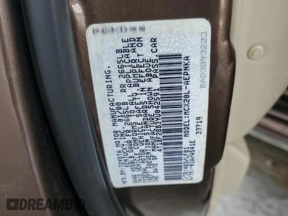 ✅ 2000 Toyota Avalon XL • VIN: 4T1BF28B3YU042591 • Лот: 68277995. Опубликован ранее на Copart с пробегом 312 652 миль. Бесплатный доступ к архиву аукционных продаж из США и подробный отчёт об истории автомобиля на DreamBid. Изображение 12.