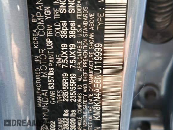 2022 Hyundai Ioniq 5 SEL z VIN KM8KN4AE6NU119999, wystawiony jako Copart lot #80562703 z przebiegiem Nie podano mil oraz . Historia ofert i sprzedaży dostępna na DreamBid. Obrazek 13.