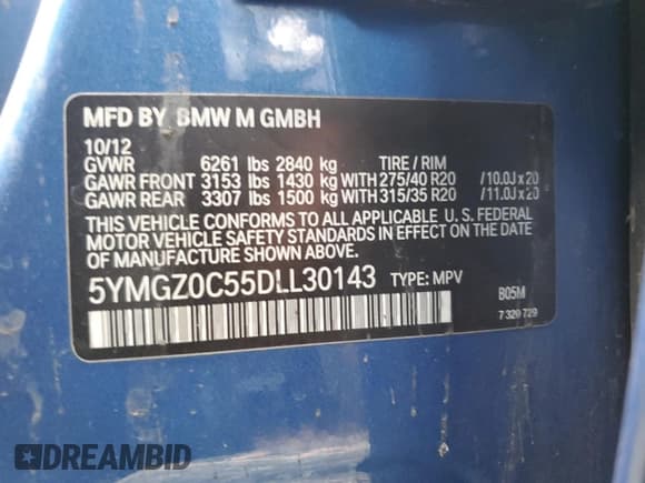 ✅ 2013 BMW X6 M • VIN: 5YMGZ0C55DLL30143 • Lot: 81523934. Wystawiony na Copart z przebiegiem Nie podano. Bezpłatny archiwum sprzedaży aukcyjnych z USA i szczegółowy raport historii pojazdu na DreamBid. Zdjęcie 12.