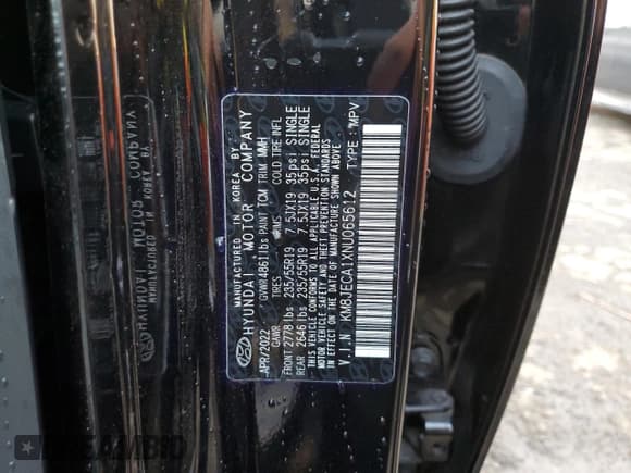 ✅ 2022 Hyundai Tucson Limited • VIN: KM8JECA1XNU065612 • Lot: 40469474. Wystawiony na Copart z przebiegiem 4 389 mil. Bezpłatny archiwum sprzedaży aukcyjnych z USA i szczegółowy raport historii pojazdu na DreamBid. Zdjęcie 13.