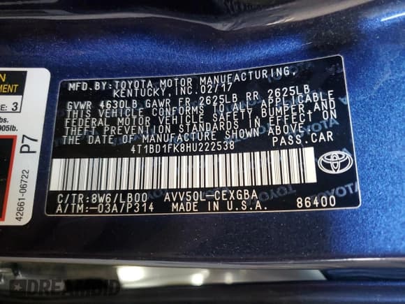 ✅ 2017 Toyota Camry Hybrid XLE • VIN: 4T1BD1FK8HU222538 • Лот: 74597354. Опубликован ранее на Copart с пробегом 75 458 миль. Бесплатный доступ к архиву аукционных продаж из США и подробный отчёт об истории автомобиля на DreamBid. Изображение 12.