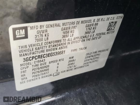 ✅ 2014 Chevrolet Silverado 1500 LT • VIN: 3GCPCREC3EG539681 • Лот: 61125015. Опубликован ранее на Copart с пробегом 176 309 миль. Бесплатный доступ к архиву аукционных продаж из США и подробный отчёт об истории автомобиля на DreamBid. Изображение 12.