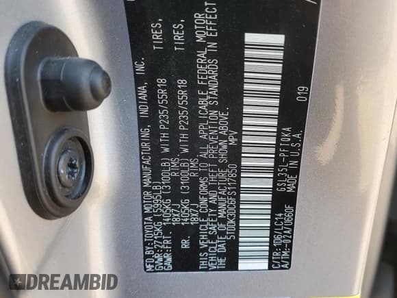 ✅ 2015 Toyota Sienna Limited • VIN: 5TDDK3DC6FS117850 • Lot: 68709725. Wystawiony na Copart z przebiegiem 103 789 mil. Bezpłatny archiwum sprzedaży aukcyjnych z USA i szczegółowy raport historii pojazdu na DreamBid. Zdjęcie 12.