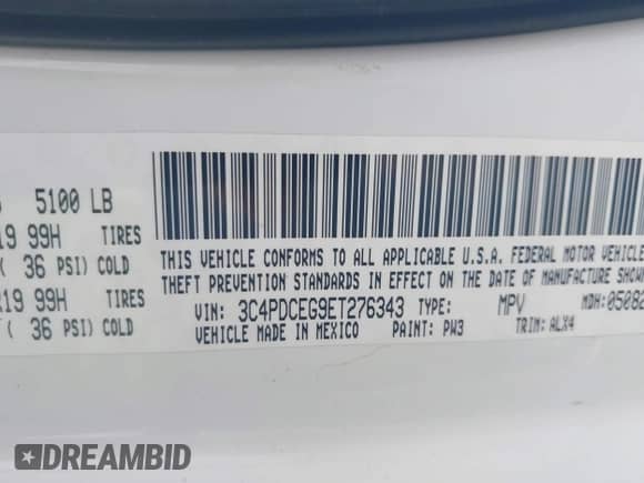 2014 Dodge Journey R/T z VIN 3C4PDCEG9ET276343, wystawiony jako IAAI lot #43388578 z przebiegiem 130 971 mil mil oraz . Historia ofert i sprzedaży dostępna na DreamBid. Obrazek 9.