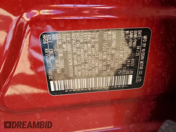 ✅ 2023 Nissan Rogue Platinum • VIN: JN8BT3DC9PW105539 • Lot: 47247515. Wystawiony na Copart z przebiegiem 16 556 mil. Bezpłatny archiwum sprzedaży aukcyjnych z USA i szczegółowy raport historii pojazdu na DreamBid. Zdjęcie 13.