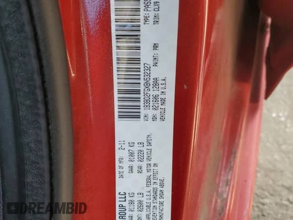 2011 Dodge Avenger Lux with VIN 1B3BD2FGXBN532327, listed as a Copart auction lot 70492784 with 132,537 mi miles and Salvage title. Bid and sale history available at DreamBid. Image 12.