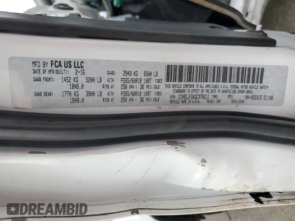 ✅ 2016 Dodge Durango Special Service • VIN: 1C4RDJFGXGC370211 • Lot: 88495725. Wystawiony na Copart z przebiegiem 143 141 mil. Bezpłatny archiwum sprzedaży aukcyjnych z USA i szczegółowy raport historii pojazdu na DreamBid. Zdjęcie 15.