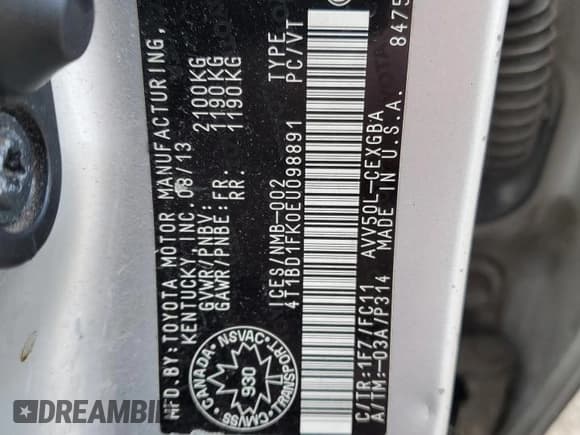 ✅ 2014 Toyota Camry SE Limited Edition • VIN: 4T1BD1FK0EU098891 • Lot: 89486285. Wystawiony na Copart z przebiegiem 519 959 mil. Bezpłatny archiwum sprzedaży aukcyjnych z USA i szczegółowy raport historii pojazdu na DreamBid. Zdjęcie 13.