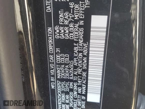 ✅ 2019 Volvo XC40 Momentum • VIN: YV4162XZ5K2009767 • Lot: 48783773. Listed on Copart with 35,990 mi. Free auction sales archive from the USA and detailed vehicle history report at DreamBid. Image 13.