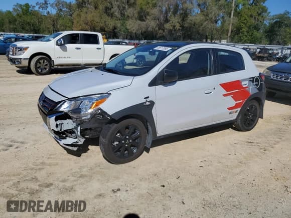 ✅ 2023 Mitsubishi Mirage Black Edition • VIN: ML32AWHJ7PH006110 • Lot: 48517995. Listed on Copart with 33,828 mi. Free auction sales archive from the USA and detailed vehicle history report at DreamBid. Image 1.