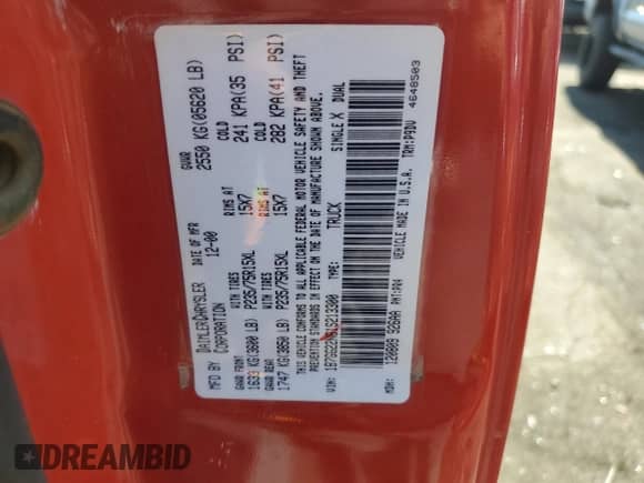 ✅ 2001 Dodge Dakota Sport • VIN: 1B7GG22N61S213300 • Лот: 76581804. Размещён на Copart с пробегом 105 460 миль миль. Получите бесплатный доступ к архиву аукционных продаж из США и посмотрите подробный отчёт об истории автомобиля на DreamBid. Изображение 14.