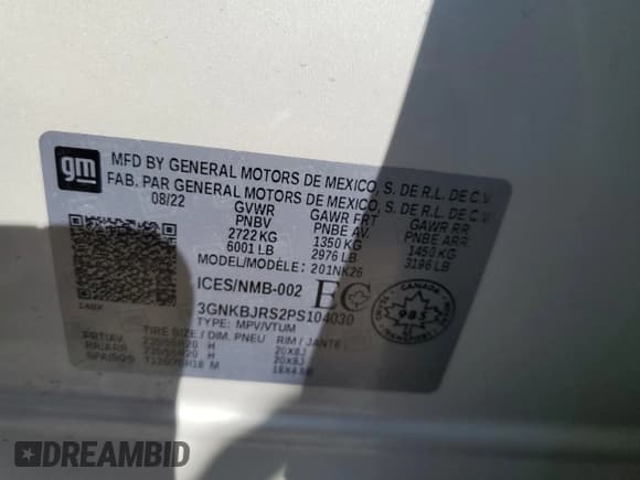 ✅ 2023 Chevrolet Blazer LT • VIN: 3GNKBJRS2PS104030 • Lot: 51821585. Listed on Copart with 34,846 mi. Free auction sales archive from the USA and detailed vehicle history report at DreamBid. Image 13.