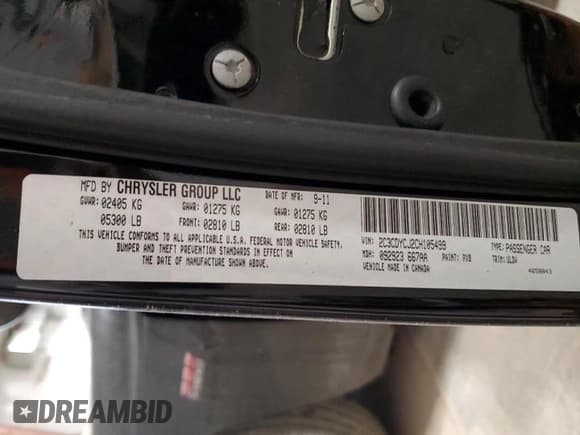 ✅ 2012 Dodge Challenger SRT-8 392 • VIN: 2C3CDYCJ2CH105499 • Lot: 44159505. Wystawiony na Copart z przebiegiem 83 544 mil. Bezpłatny archiwum sprzedaży aukcyjnych z USA i szczegółowy raport historii pojazdu na DreamBid. Zdjęcie 14.