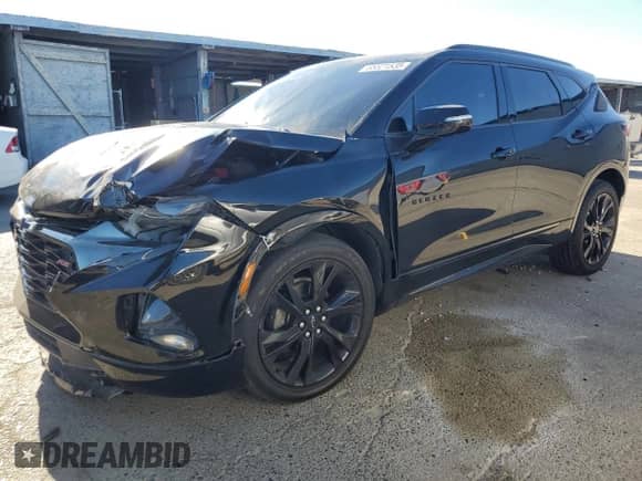 2020 Chevrolet Blazer RS z VIN 3GNKBERS7LS603486, wystawiony jako Copart lot #65821535 z przebiegiem 99 223 mil mil oraz Szkoda całkowita • Salvage title. Historia ofert i sprzedaży dostępna na DreamBid. Obrazek 1.