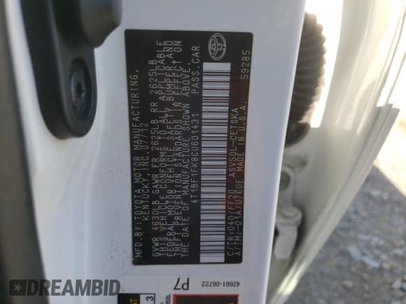 ✅ 2012 Toyota Camry XLE • VIN: 4T1BF1FK8CU601431 • Lot: 90923775. Wystawiony na Copart z przebiegiem 181 517 mil. Bezpłatny archiwum sprzedaży aukcyjnych z USA i szczegółowy raport historii pojazdu na DreamBid. Zdjęcie 12.