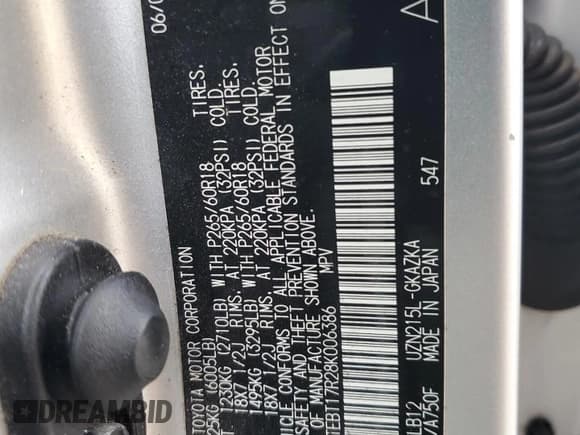 ✅ 2008 Toyota 4Runner Limited • VIN: JTEBT17R28K006386 • Лот: 90341515. Опубликован ранее на Copart с пробегом 146 140 миль. Бесплатный доступ к архиву аукционных продаж из США и подробный отчёт об истории автомобиля на DreamBid. Изображение 13.