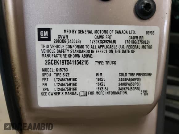 ✅ 2004 Chevrolet Silverado 1500 Z71 • VIN: 2GCEK19T541154216 • Lot: 72559924. Wystawiony na Copart z przebiegiem 150 728 mil mil. Skorzystaj z bezpłatnego archiwum sprzedaży aukcyjnych z USA i zobacz szczegółowy raport historii pojazdu na DreamBid. Zdjęcie 13.