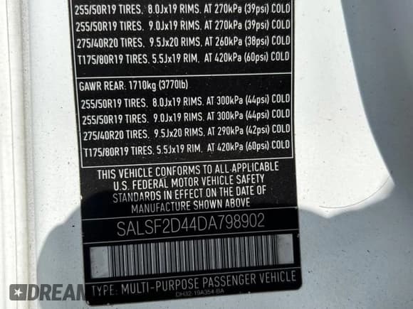 ✅ 2013 Land Rover Range Rover Sport HSE • VIN: SALSF2D44DA798902 • Lot: 85946835. Listed on Copart with 141,104 mi. Free auction sales archive from the USA and detailed vehicle history report at DreamBid. Image 10.