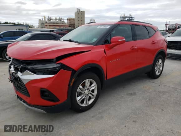 2020 Chevrolet Blazer LT with VIN 3GNKBCR40LS663325, listed as a Copart auction lot 70510904 with Not provided miles and Salvage title. Bid and sale history available at DreamBid. Image 1.