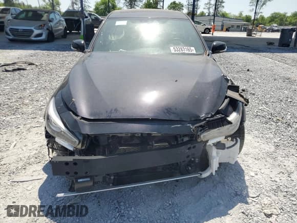 ✅ 2023 Infiniti Q50 Red Sport 400 • VIN: JN1FV7DP4PM570259 • Lot: 53283165. Listed on Copart with 9,456 mi. Free auction sales archive from the USA and detailed vehicle history report at DreamBid. Image 5.