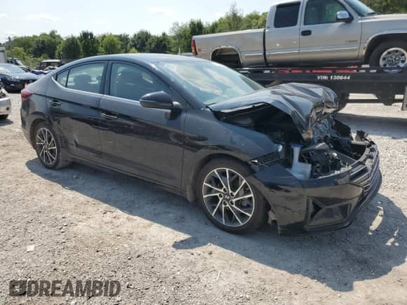 2019 Hyundai Elantra Limited with VIN 5NPD84LF2KH475625, listed as a Copart auction lot 71839745 with 93,235 mi miles and Salvage title. Bid and sale history available at DreamBid. Image 4.