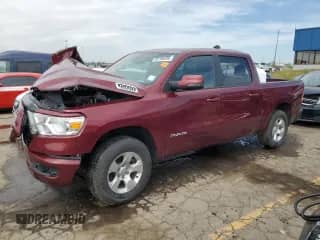 2024 Ram 1500 Big Horn с VIN 1C6SRFFT3RN116903, выставлен на аукционе Copart как лот 55750455 с пробегом 13 357 миль миль и На запчасти • Non repairable. История ставок и продаж доступна на DreamBid. Изображение 1.