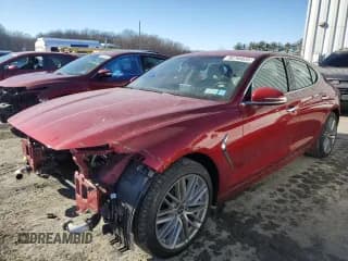 ✅ 2021 Genesis G70 2.0T • VIN: KMTG64LA9MU077040 • Лот: 88766635. Опубликован ранее на Copart с пробегом 31 718 миль. Бесплатный доступ к архиву аукционных продаж из США и подробный отчёт об истории автомобиля на DreamBid. Изображение 1.