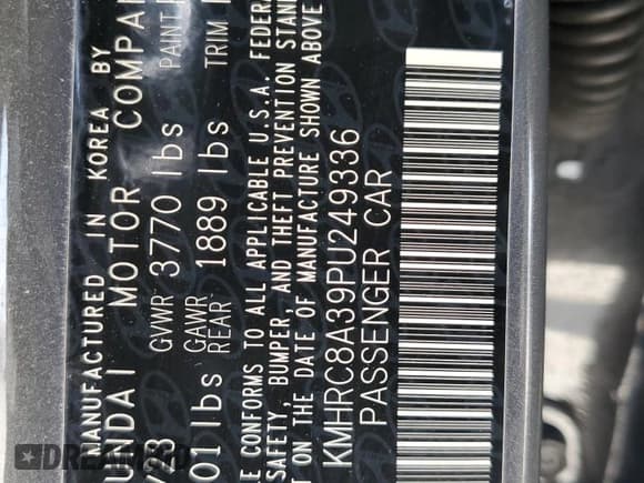 ✅ 2023 Hyundai Venue Limited • VIN: KMHRC8A39PU249336 • Лот: 55129695. Опубликован ранее на Copart с пробегом 32 438 миль. Бесплатный доступ к архиву аукционных продаж из США и подробный отчёт об истории автомобиля на DreamBid. Изображение 13.