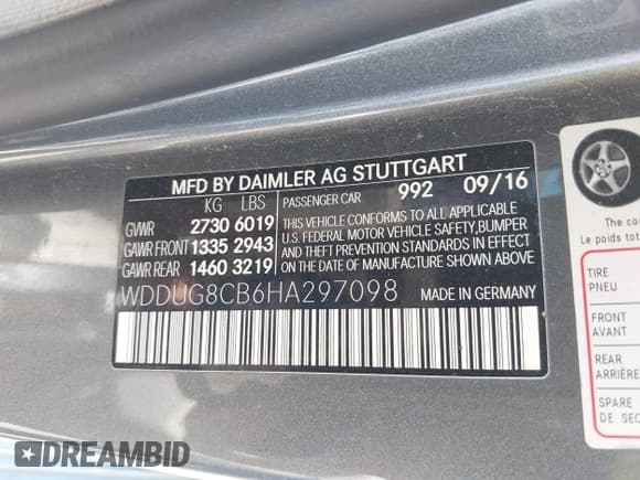 ✅ 2017 Mercedes-Benz S 550 • VIN: WDDUG8CB6HA297098 • Лот: 41978489. Опубликован ранее на IAAI с пробегом 80 713 миль. Бесплатный доступ к архиву аукционных продаж из США и подробный отчёт об истории автомобиля на DreamBid. Изображение 9.