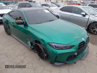 ✅ 2023 BMW M4 Competition xDrive • VIN: WBS43AZ05PCL26010 • Lot: 42153303. Listed on IAAI with 19,839 mi. Free auction sales archive from the USA and detailed vehicle history report at DreamBid. Image 1.